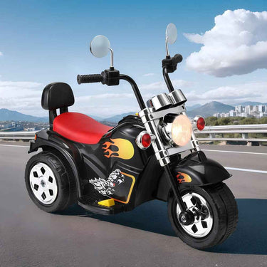 Harley-Davidson-inspired Electric Motorcycle Black Youngsters' Electric Motorcycle Ride-On Toy | 6V Battery Powered